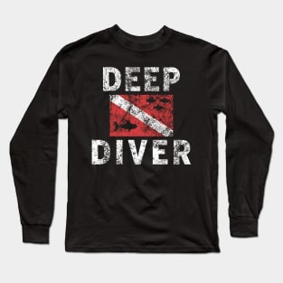 Diving Deep Sea Fish Shark Diver Gift Long Sleeve T-Shirt